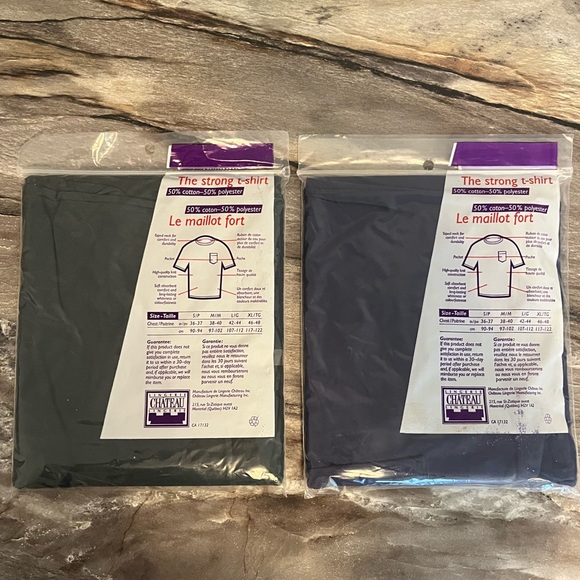 Vintage 90s BVD Pocket Strong T-Shirt 2XL Green Navy Blue NOS Tee - Picture 3 of 10